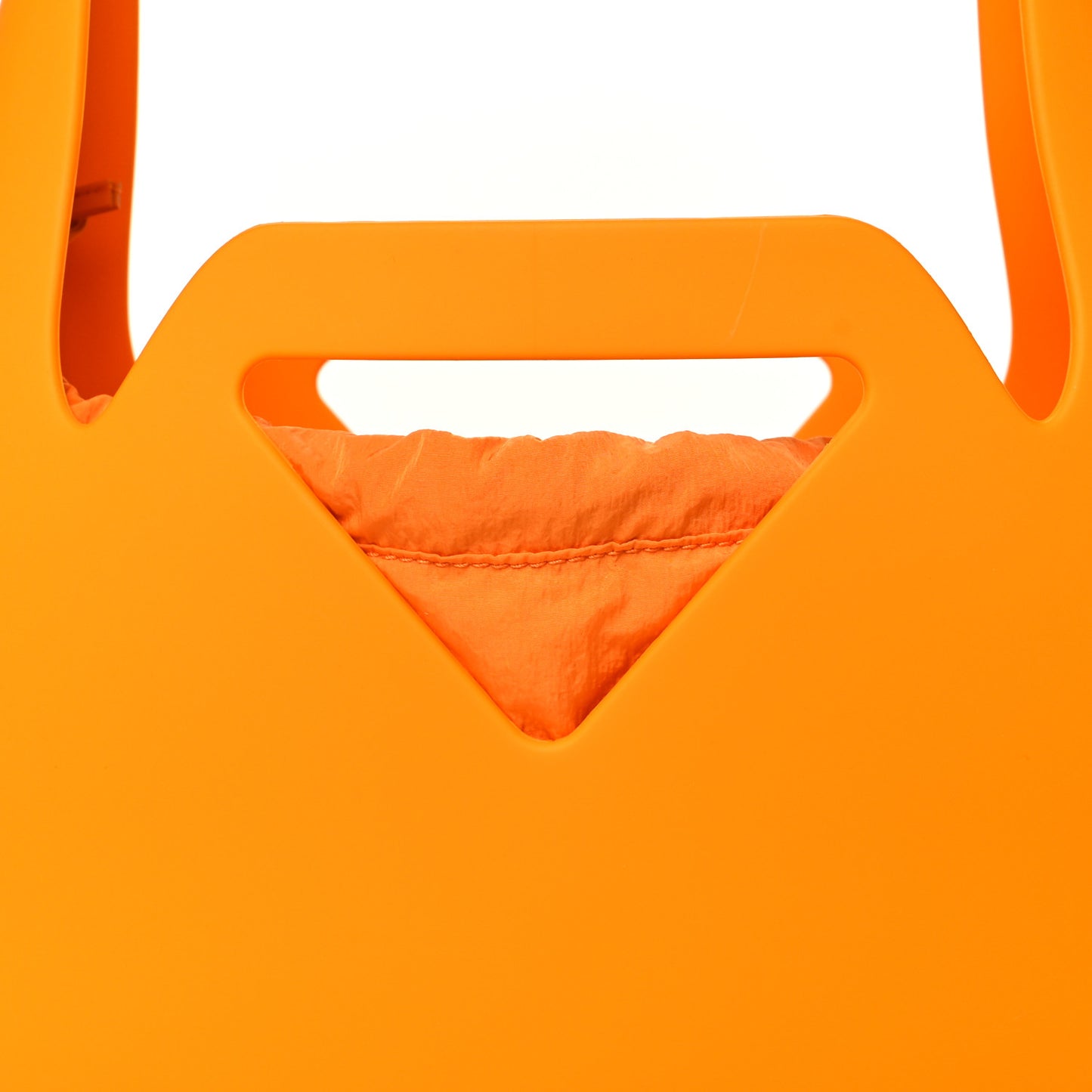 Rubberized Canvas Punch Tote Tangerine
