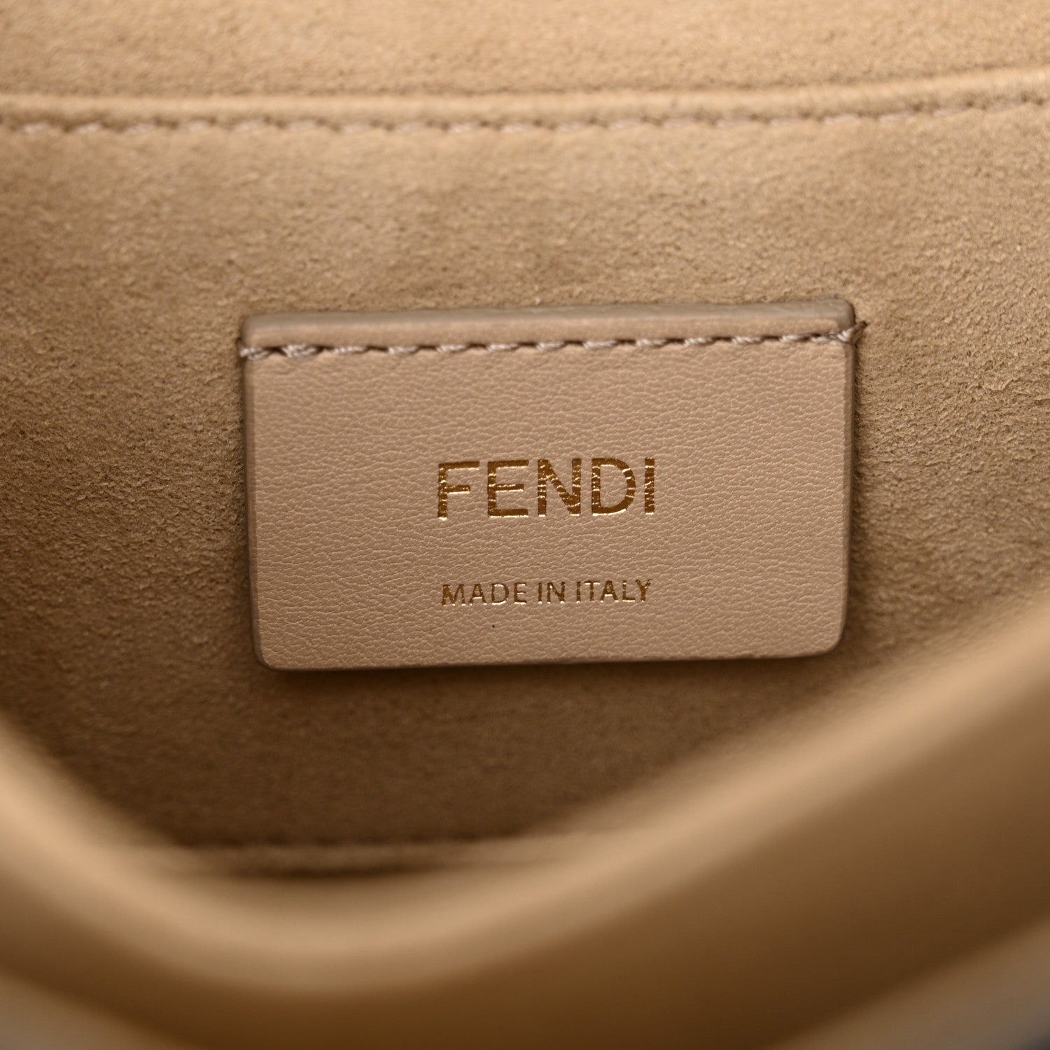 Fendi Vitello Liberty Bi-Color FF 1974 Embossed Small Kan I Shoulder Bag Black Maya 6 of 11