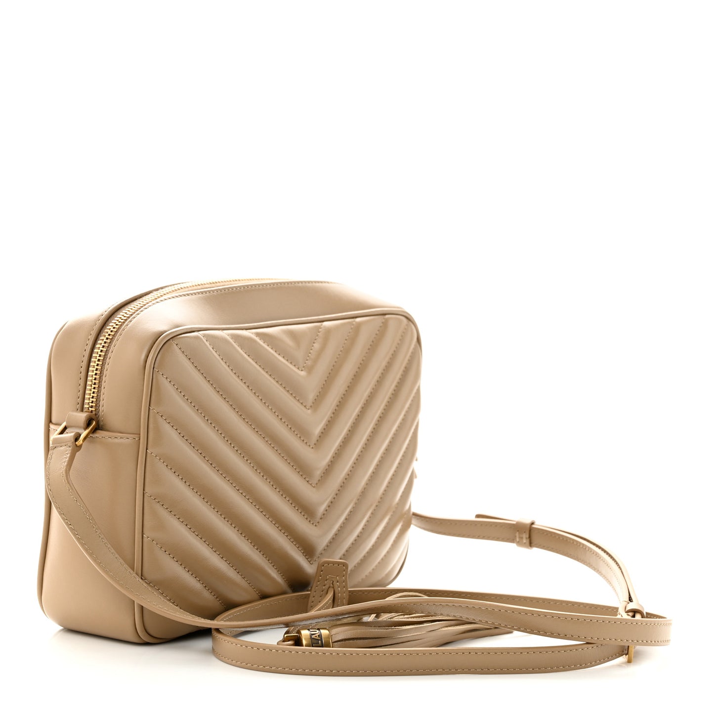 Calfskin Matelasse Monogram Lou Camera Bag Dark Latte