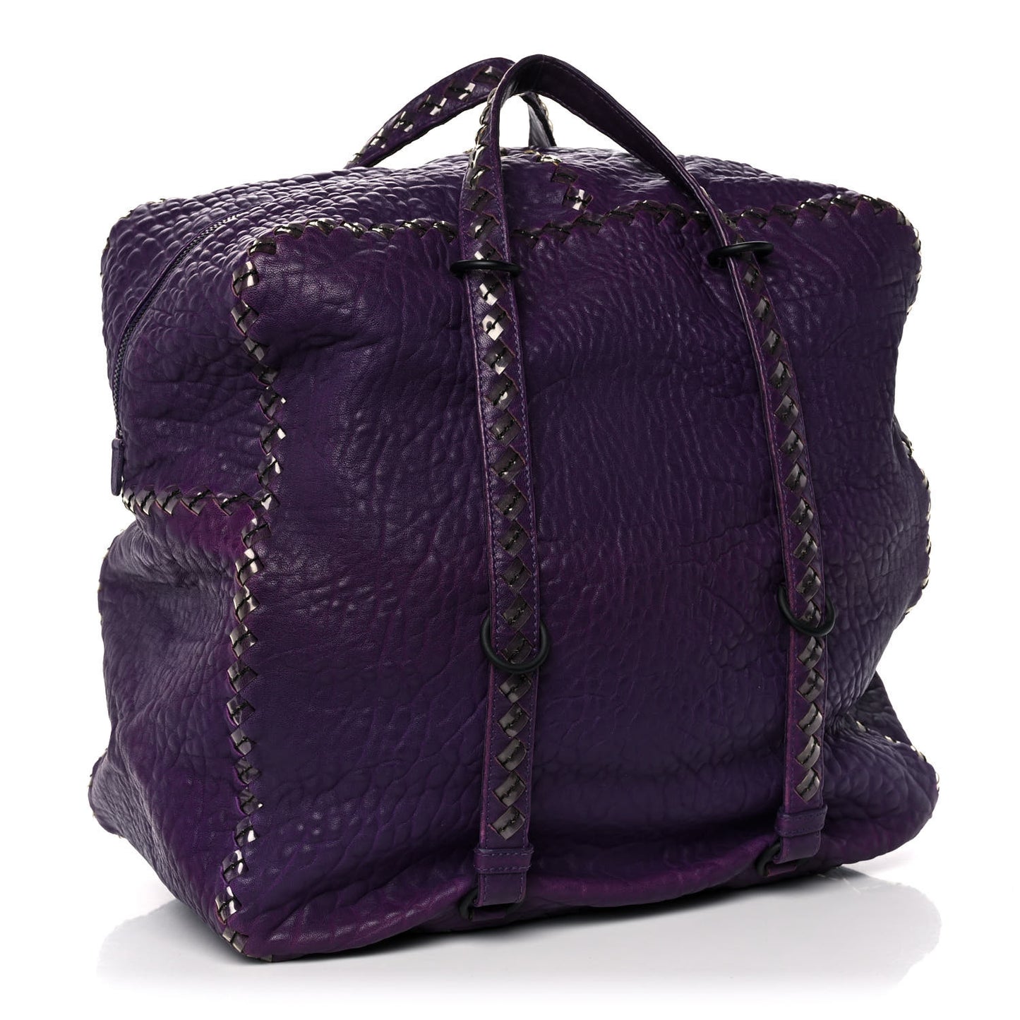 Lambskin PVC Intrecciato Tote Purple