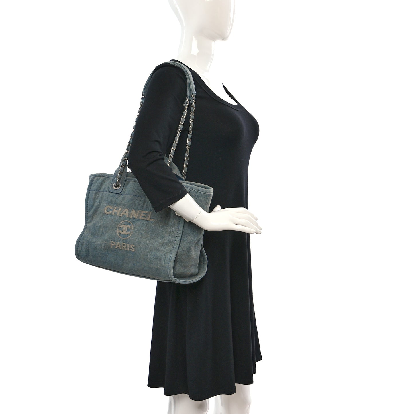 Denim Small Deauville Tote Light Blue