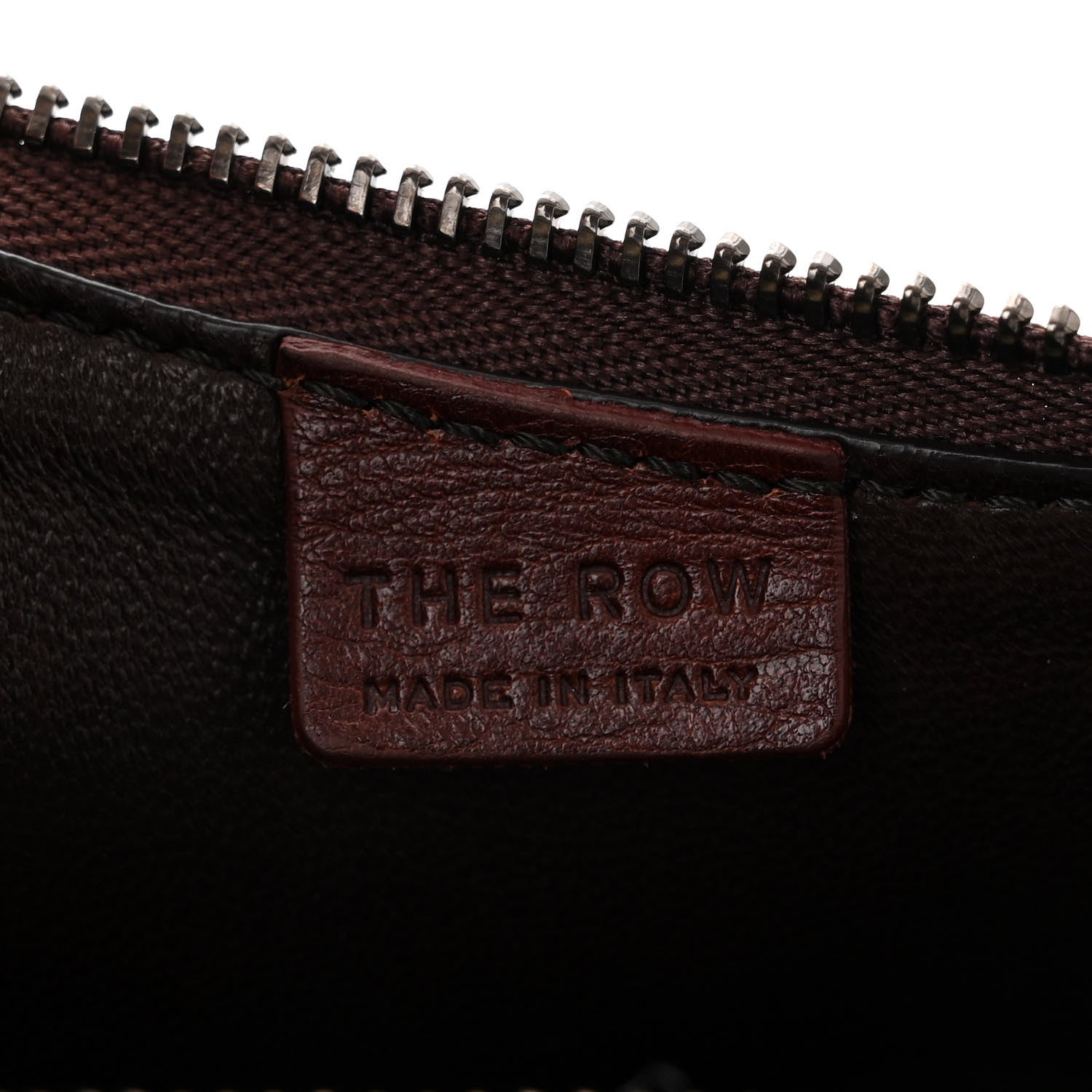 The Row Grained Calfskin Half Moon Shoulder Bag Burnt Wood 6 of 9