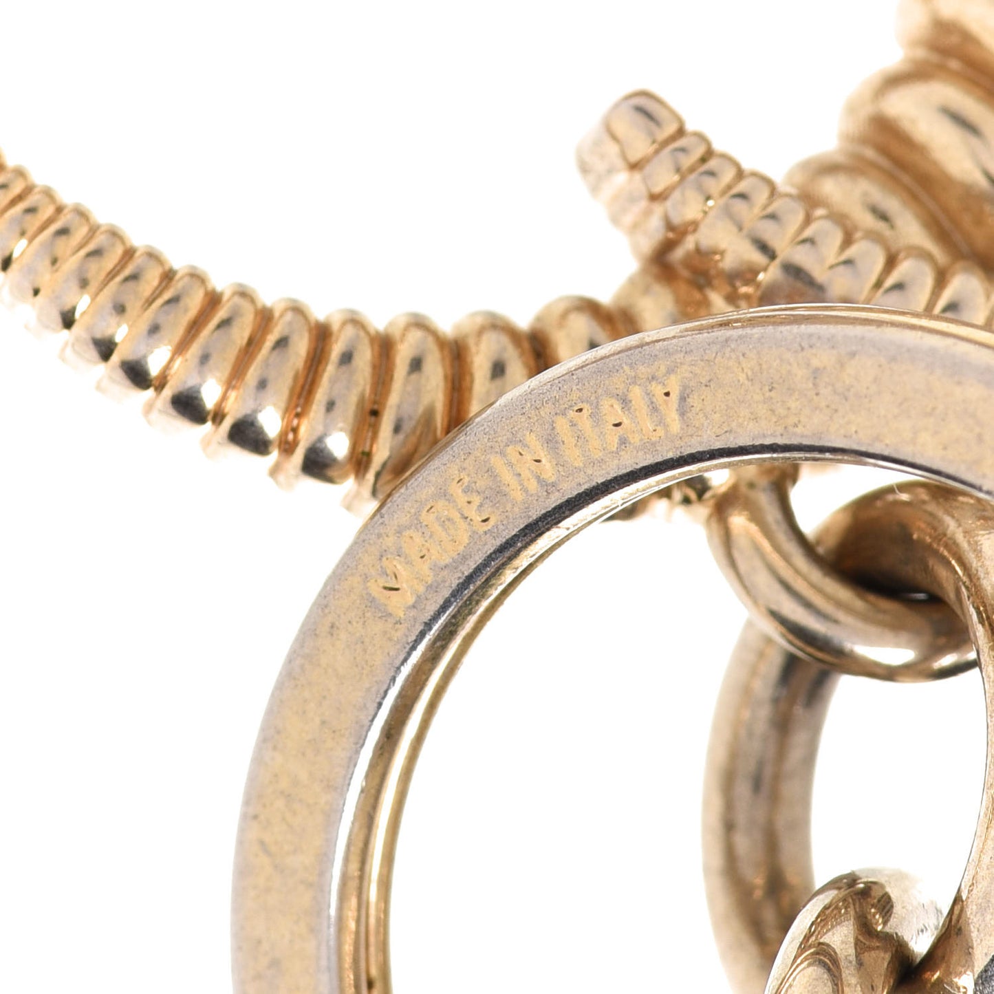 Torchon Double G Key Chain Gold