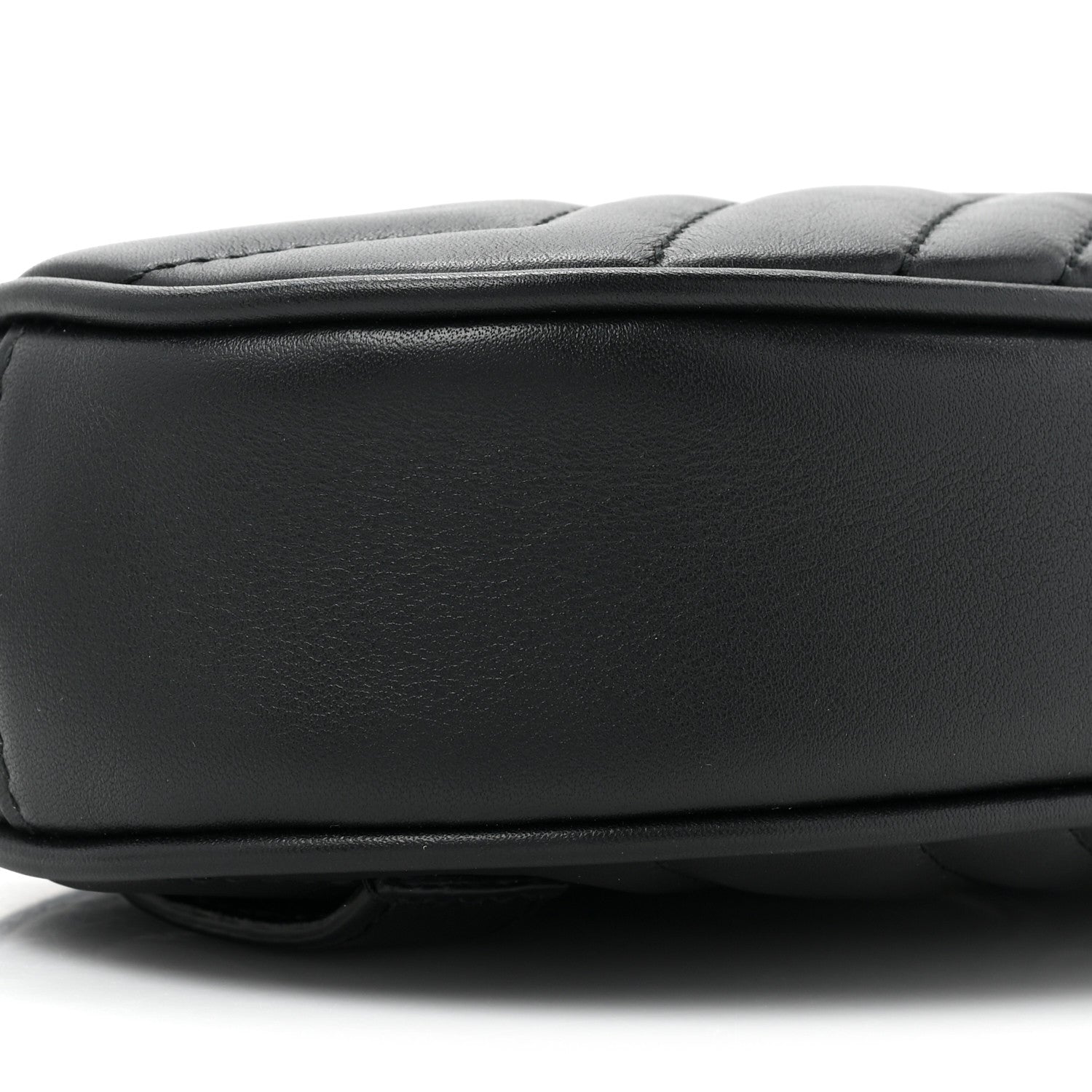 Gucci Calfskin Matelasse GG Marmont Belt Bag 75 30 Black 9 of 9