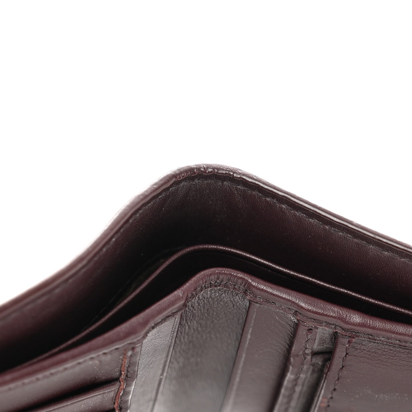 Nappa Intrecciato Bi-Fold Wallet Dark Barolo