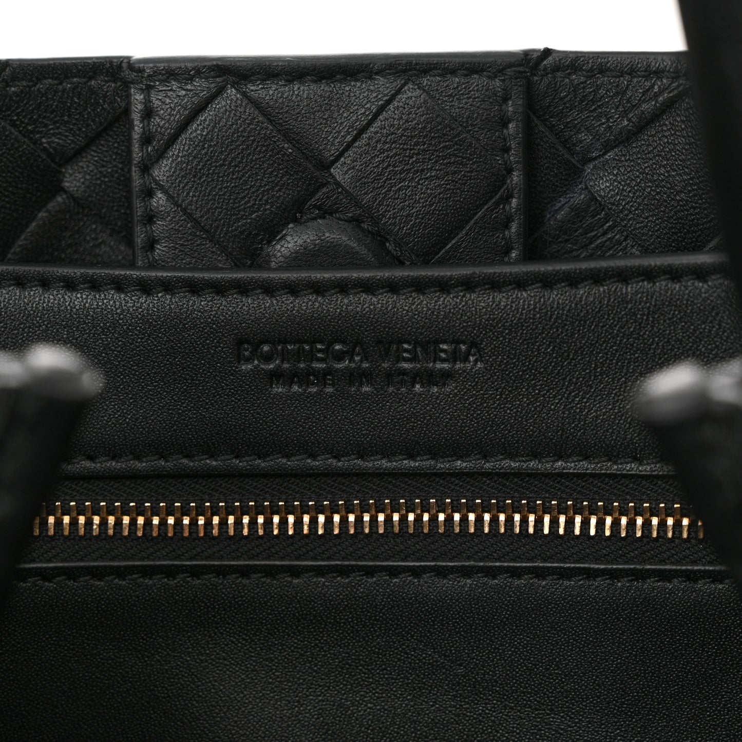 Nappa Intrecciato Small Andiamo Shoulder Bag Black