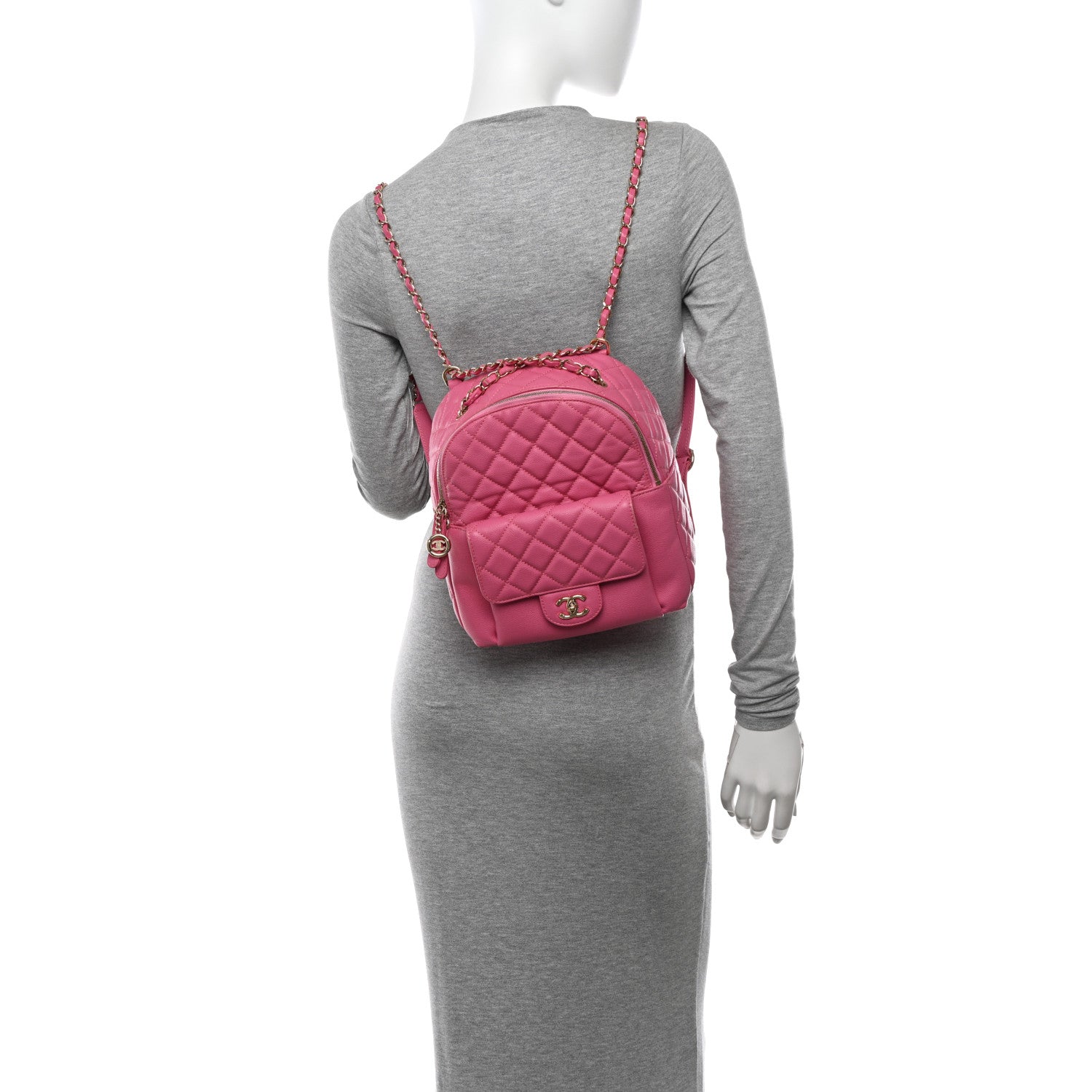 Chanel Caviar Quilted Large CC Day Backpack Pink 2 of 20