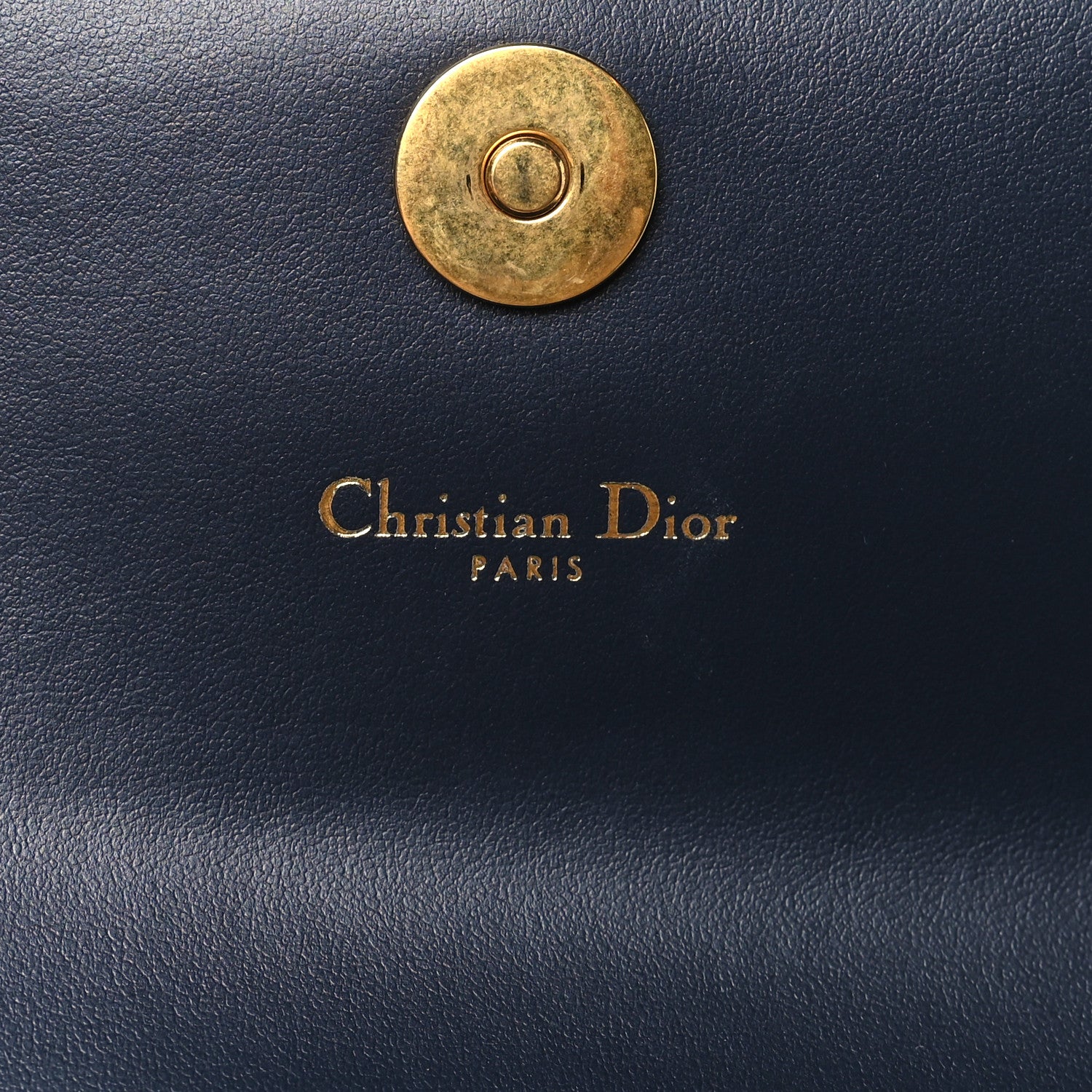 Christian Dior Oblique Denim Saddle Chain Long Wallet Blue 6 of 11