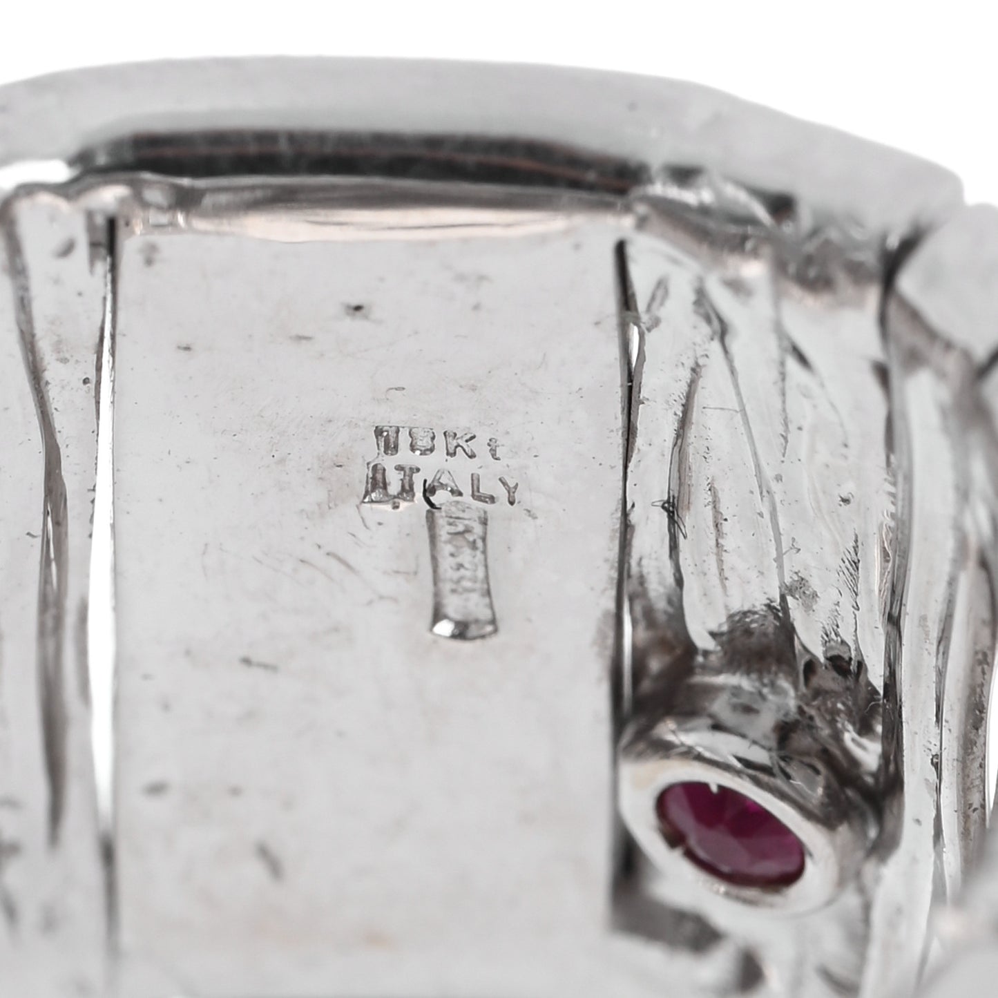 18K White Gold Diamond Elephantino Ring 49 5