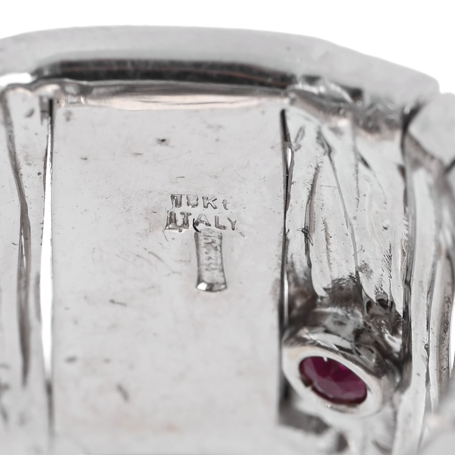 Roberto Coin 18K White Gold Diamond Elephantino Ring 49 5 4 of 4