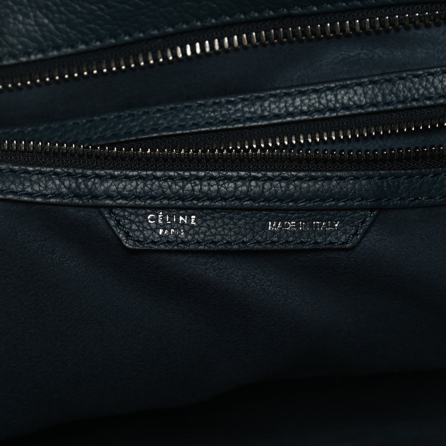 Drummed Calfskin Mini Luggage Blue