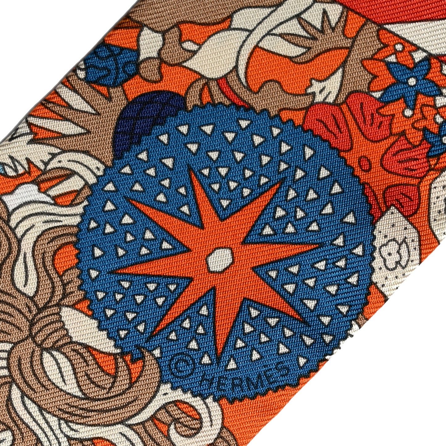 Silk De l'Ombrelle Aux Duels Twilly Bleu Potiron Creme
