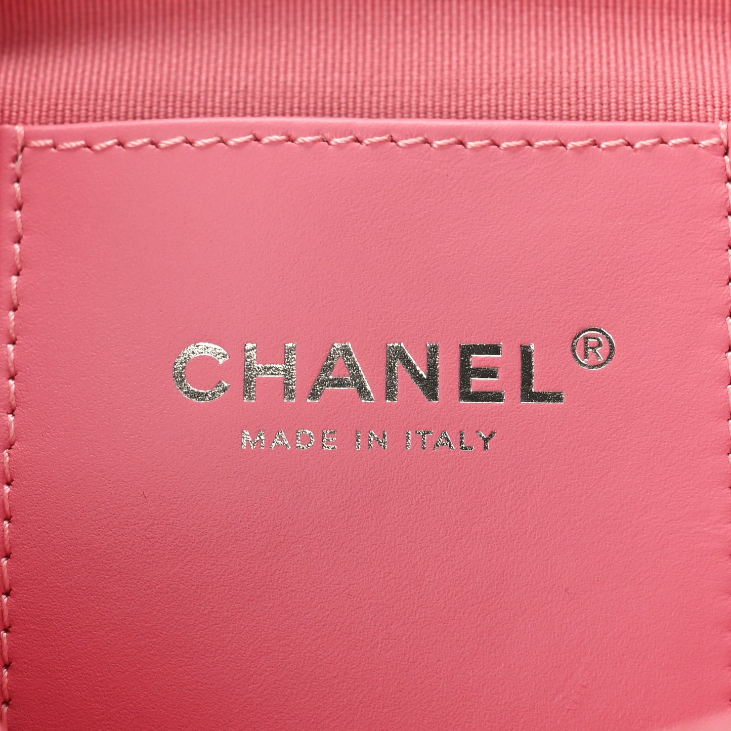 Shaded Caviar Quilted Lacquered CC My Everything Drawstring Backpack Pink