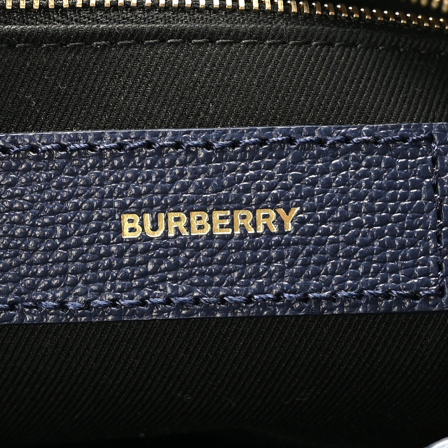 Derby Calfskin Vintage Check Medium Banner Tote Regency Blue