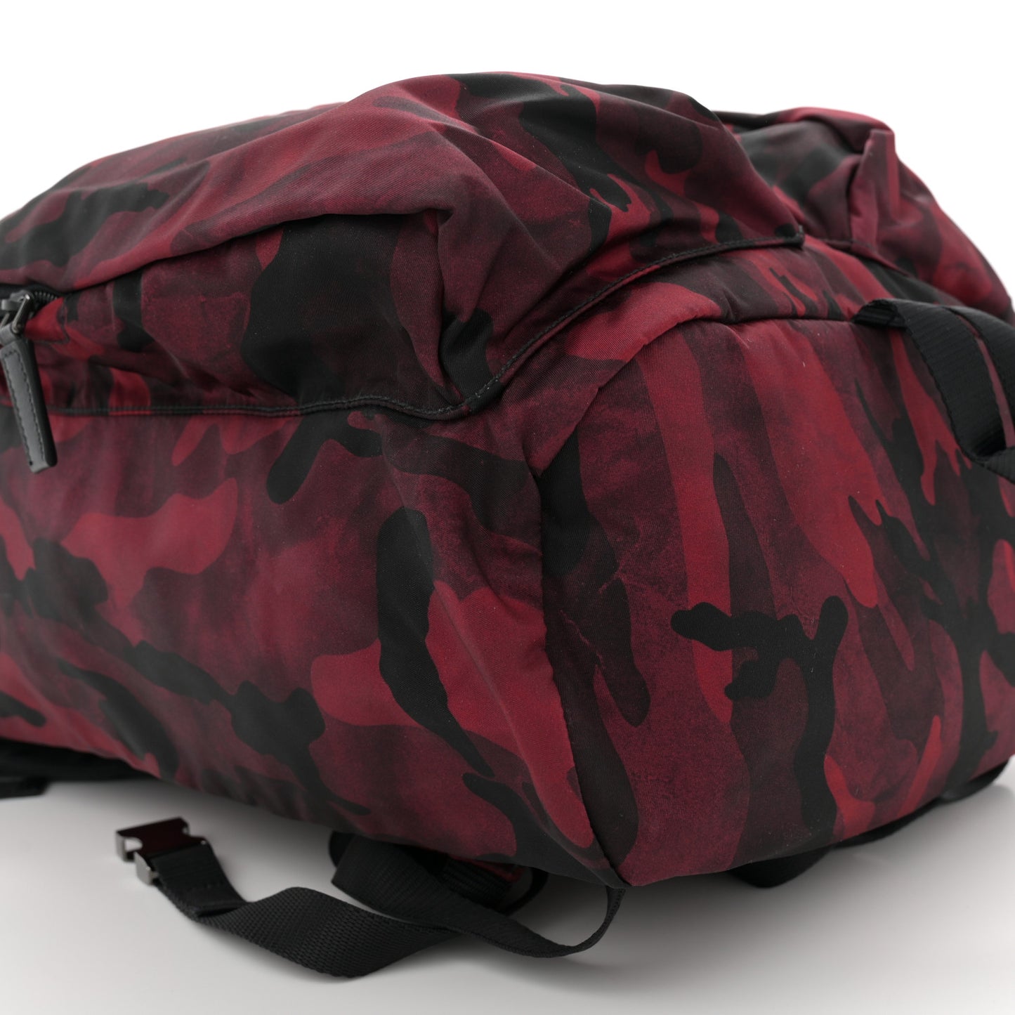 Tessuto Nylon Camouflage Print Drawstring Backpack Bordeaux