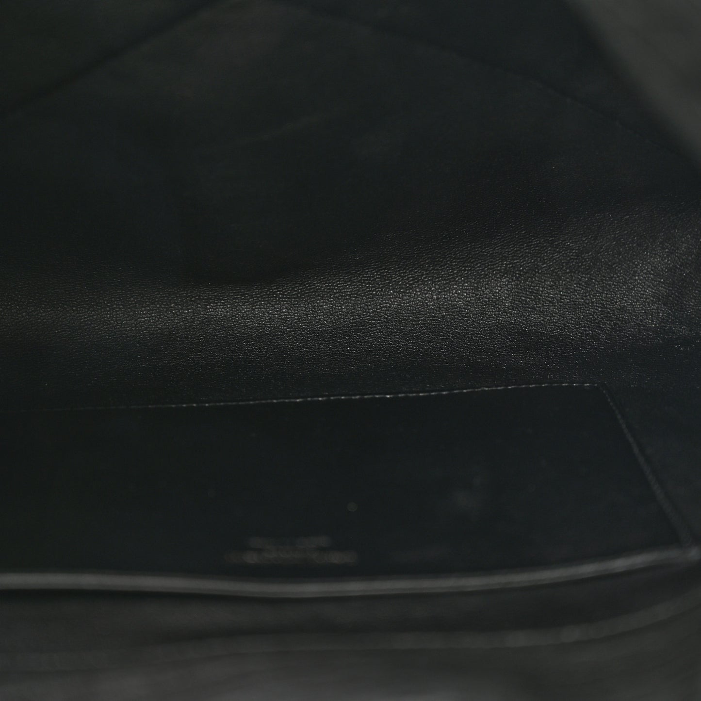 Grained Lambskin Small Cassandre Envelope Pouch Black