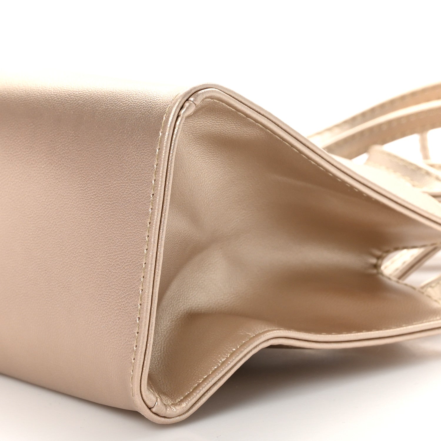 Telfar Metallic Vegan Leather Small Shopping Bag Gold 10 of 11