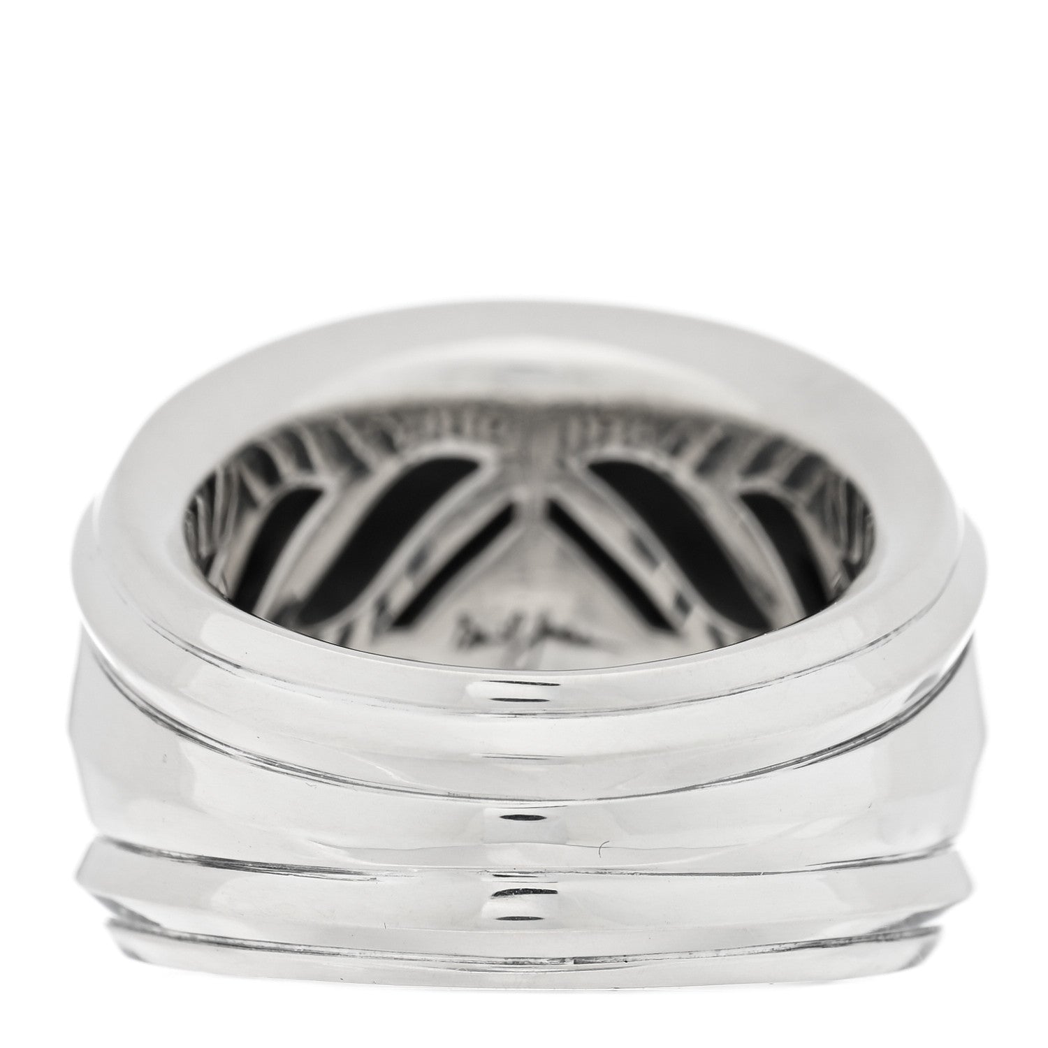 David Yurman Sterling Silver Modern Renaissance Wide Ring 58 8.25 3 of 5