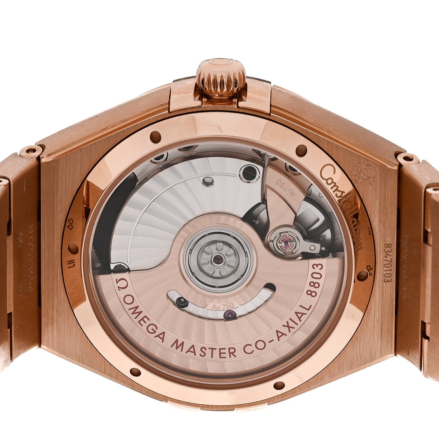 18K Sedna Gold Diamond Bezel 34mm Constellation Small Seconds Automatic Watch Bordeaux 131.55.34.20.61.001
