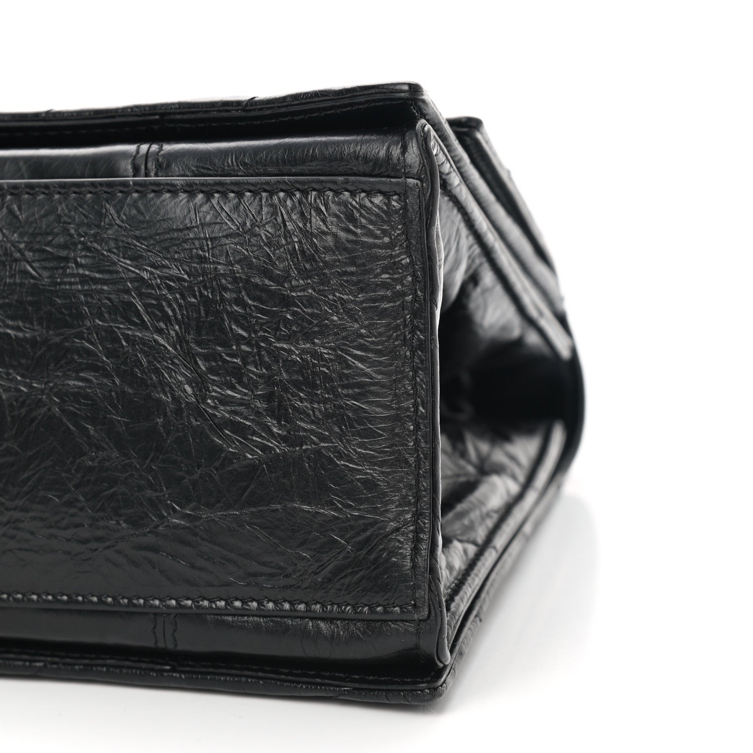 Balenciaga Crushed Calfskin Quilted Matte Black Hardware Medium Crush Chain Bag Black 10 of 10