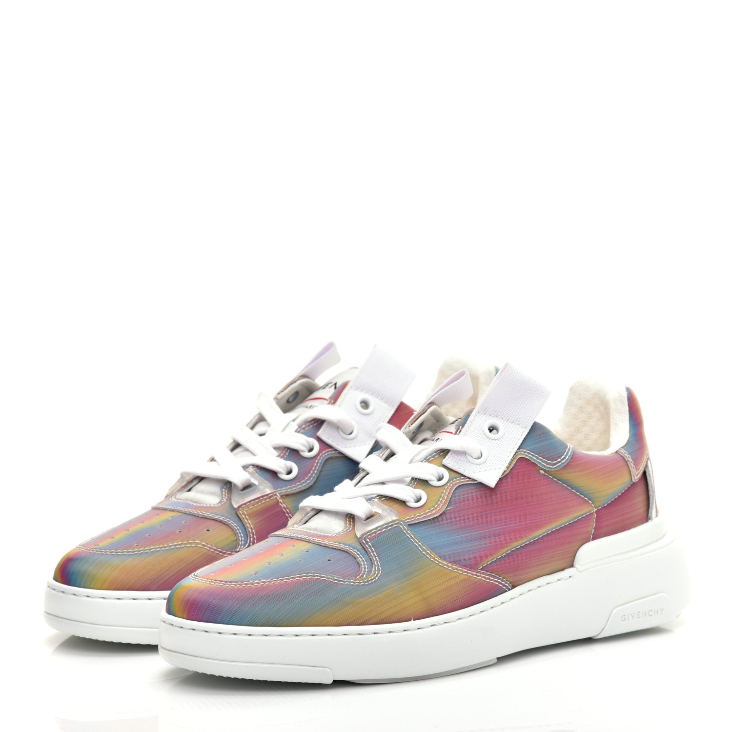 Givenchy Calfskin Wing Iridescent Low Top Sneakers 38.5 Multi 3 of 8