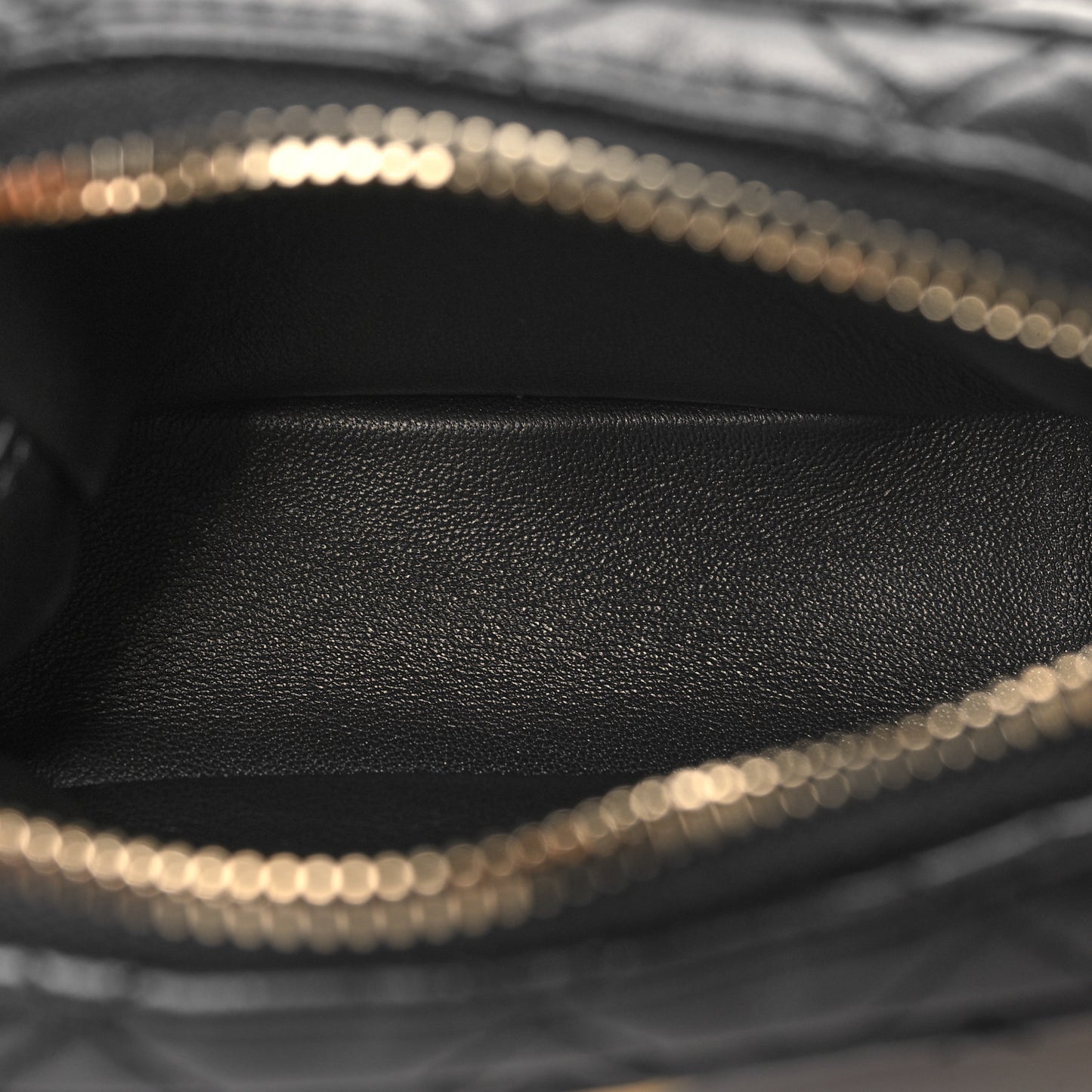 Lambskin Quilted Enamel CC Waist Bag With Pouch Black