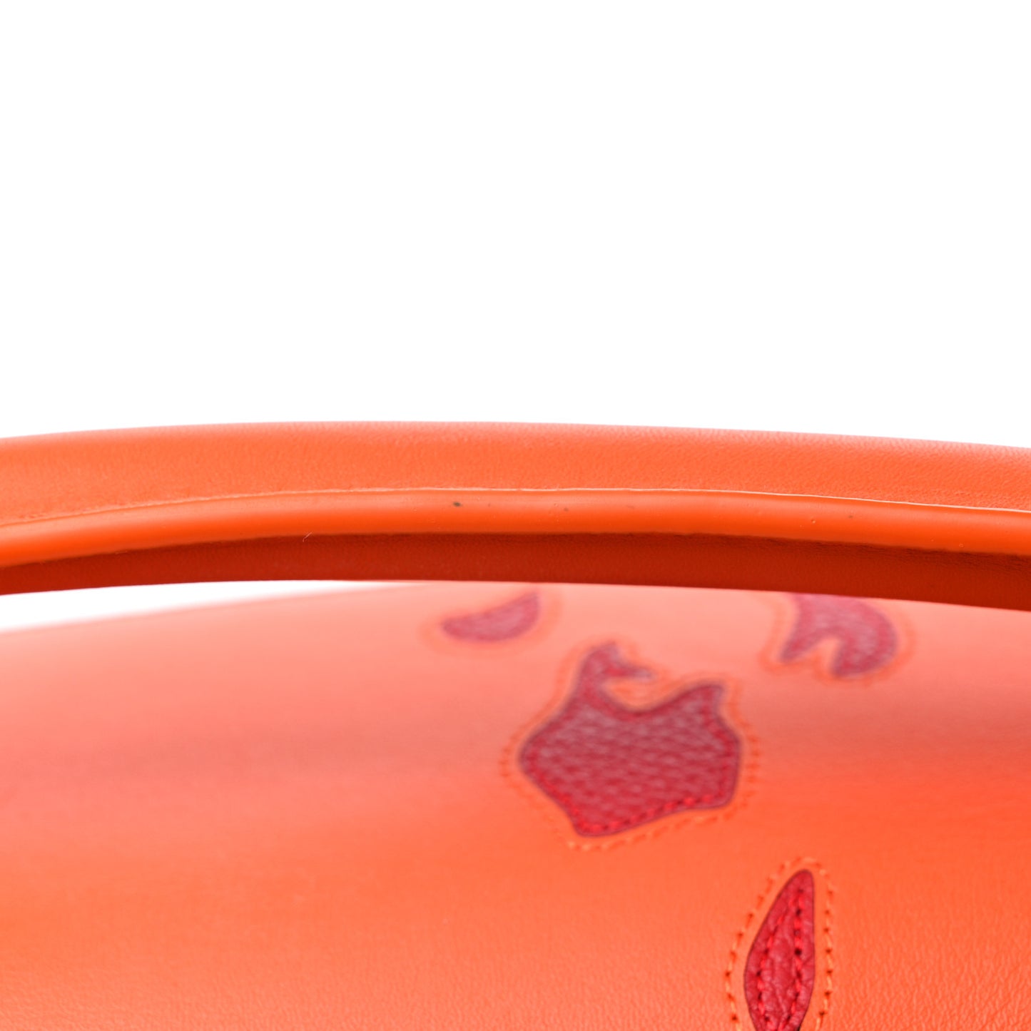 X HOWLS MOVING CASTLE Satin Calfskin Small Calcifer Puzzle Orange