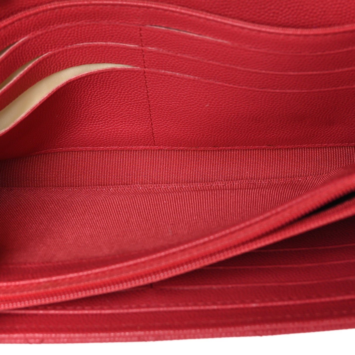 Caviar Quilted Large Gusset Flap Wallet Pink