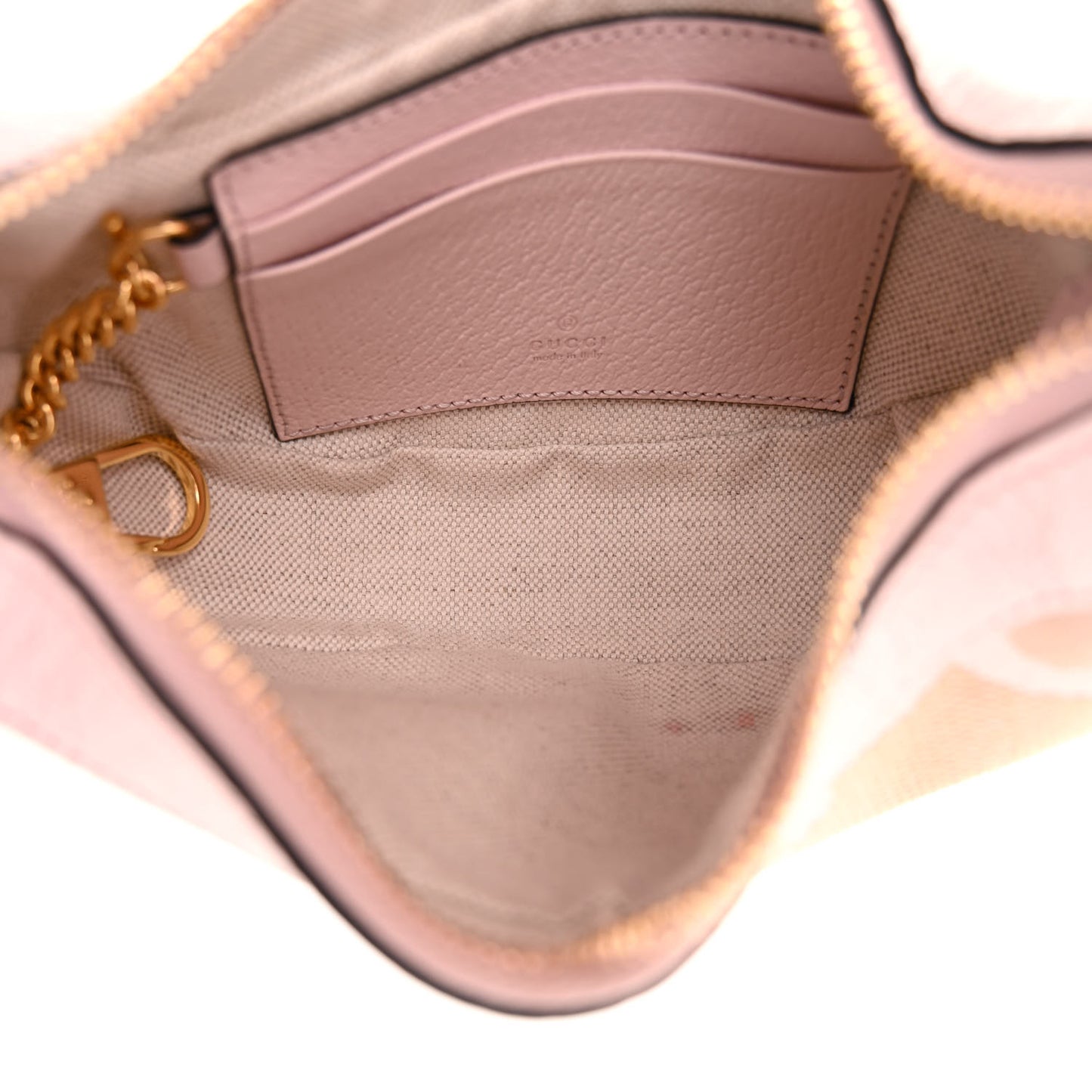 Monogram Jumbo GG Textured Dollar Calfskin Mini Ophidia Half Moon Hobo Beige Perfect Pink