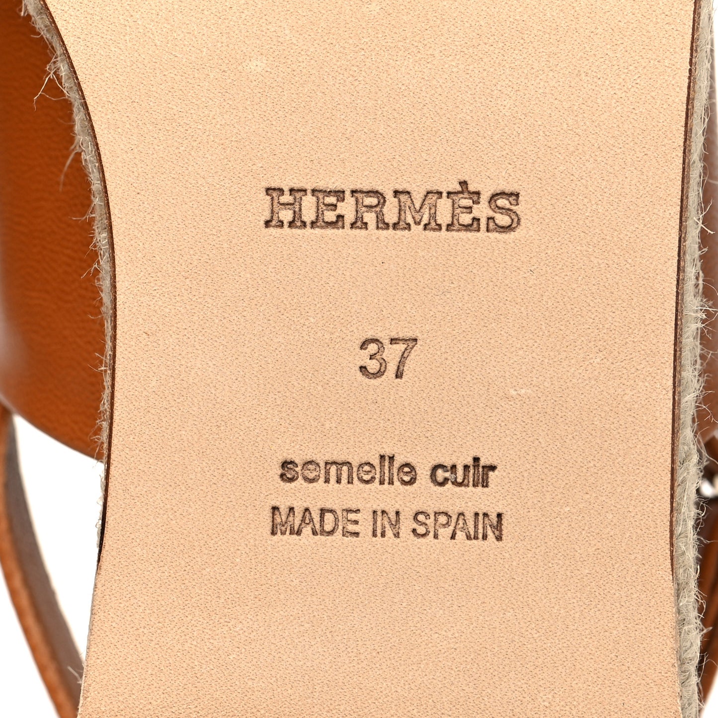 Goatskin Eloise Espadrille Sandals 37 Beige Doré