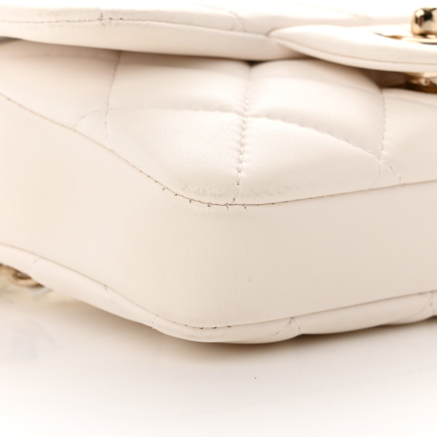 Chanel Lambskin Quilted Mini My Precious Waist Bag White 9 of 13