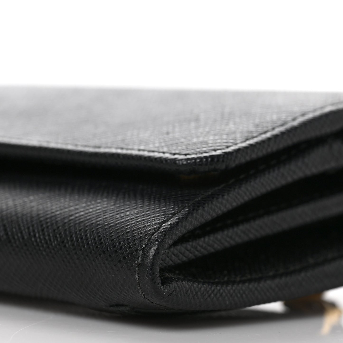 Saffiano Continental Flap Wallet Black Ibisco