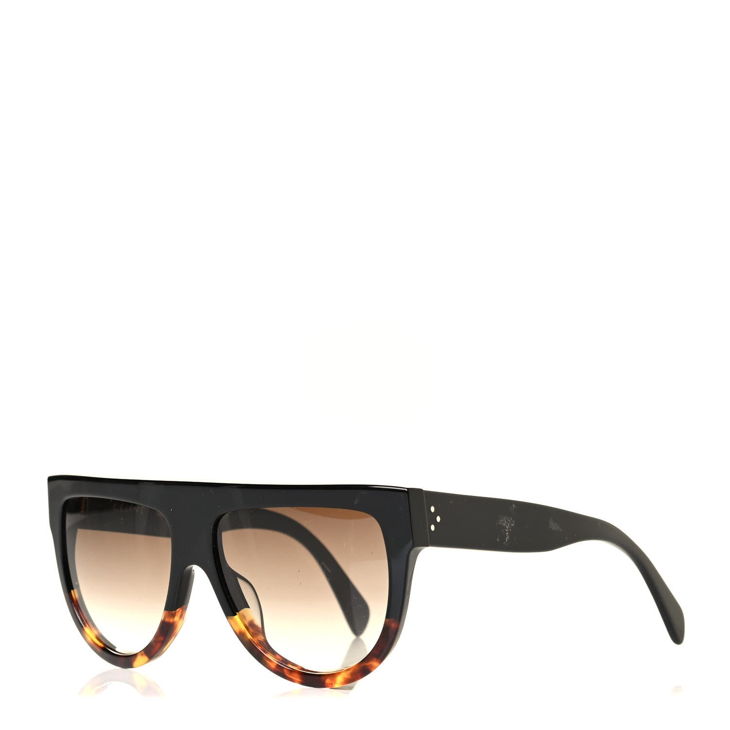 Celine Shadow Sunglasses CL 41026/S Black Havana 1 of 6