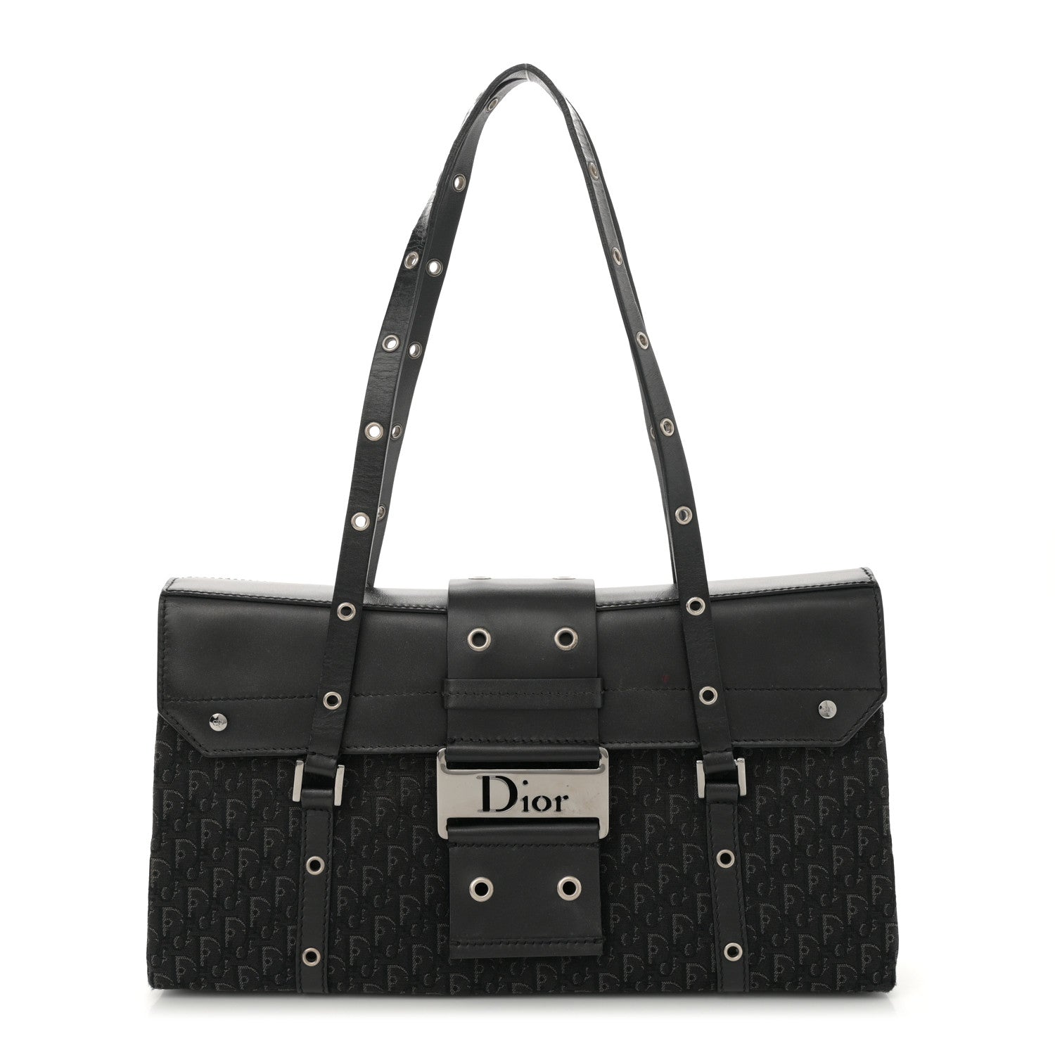 Christian Dior Monogram Street Chic Shoulder Bag Black 1740336