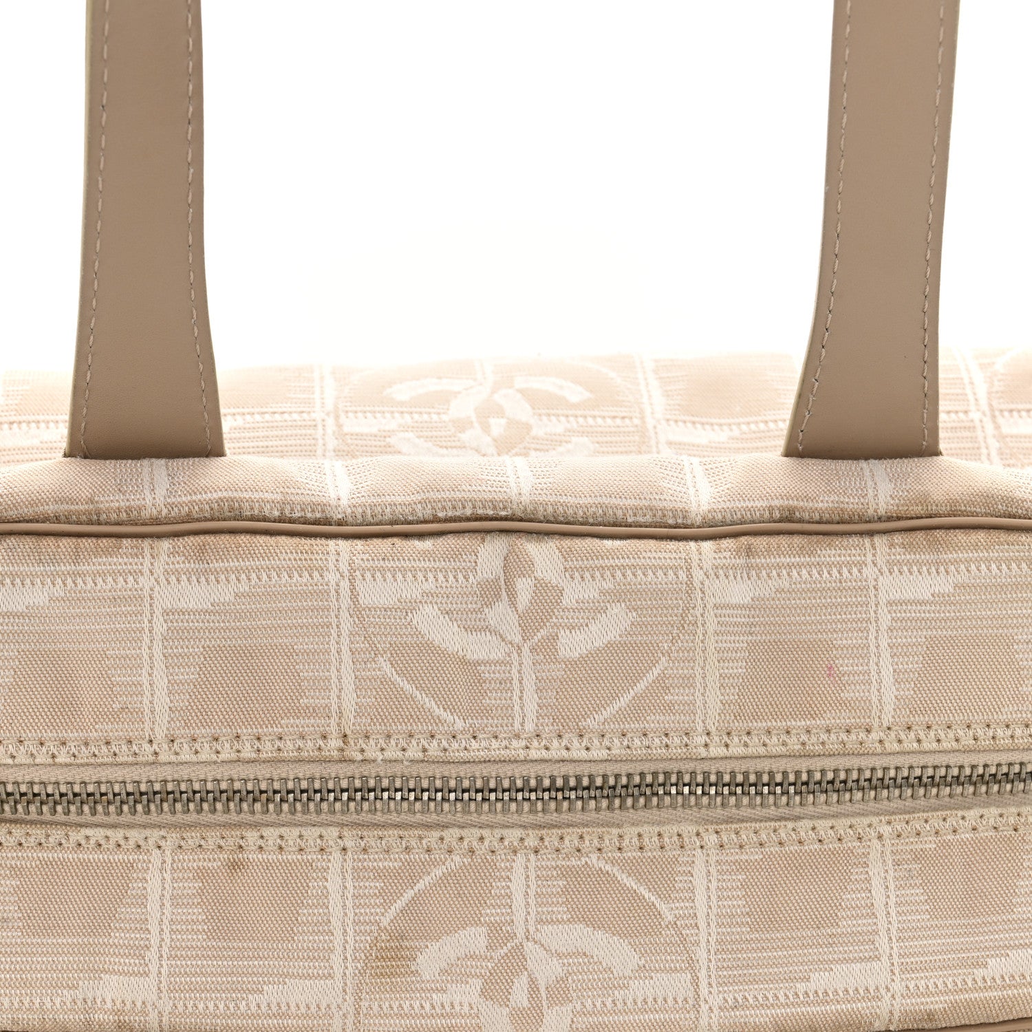 Chanel Nylon Travel Bowler Beige 12 of 12