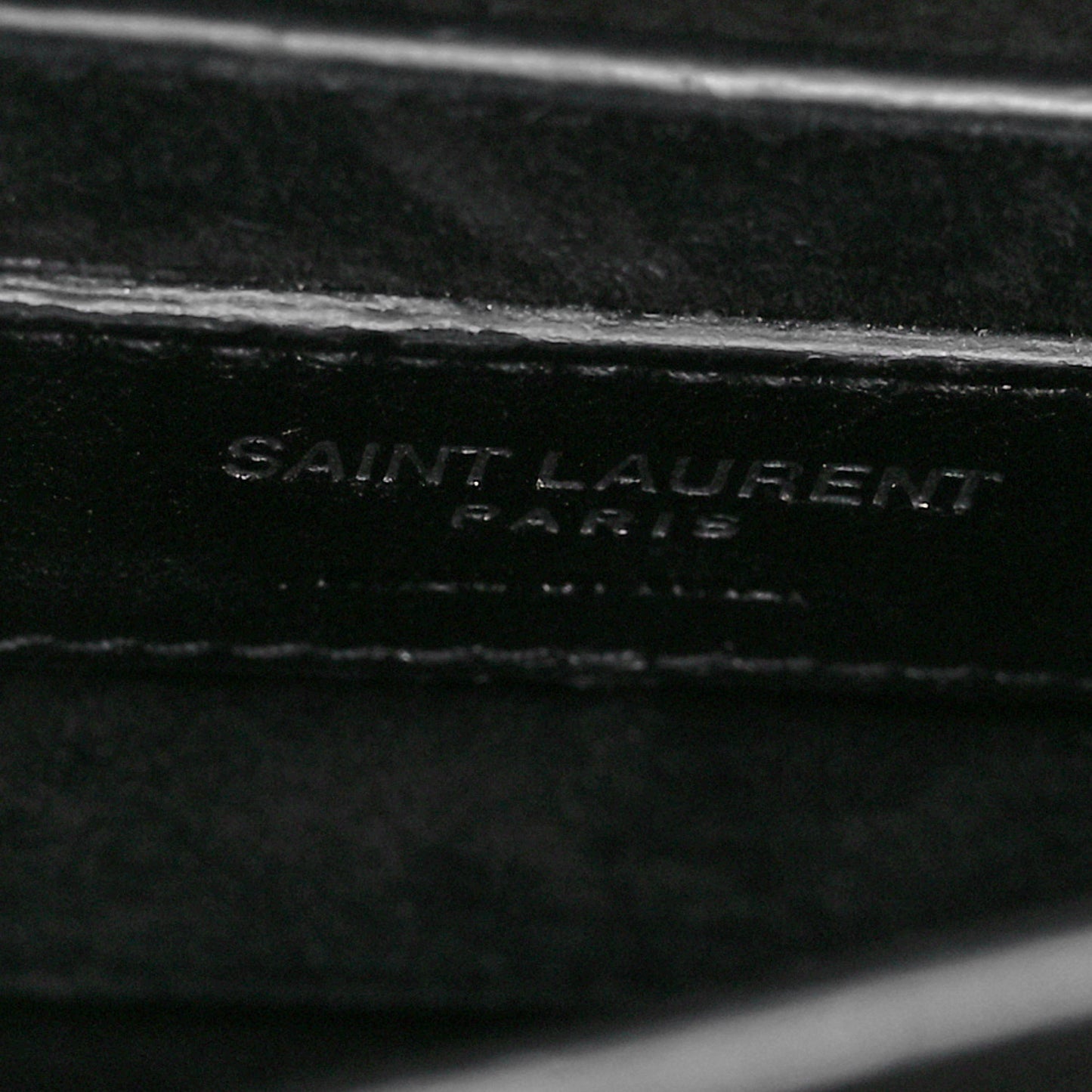 Calfskin Crocodile Embossed Medium Monogram Sunset Black