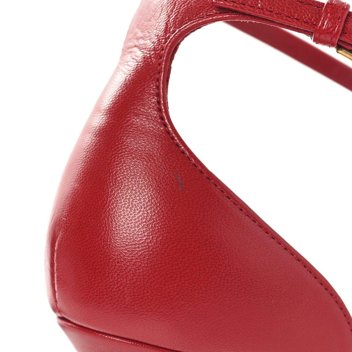 Calfskin Amber 105 Ankle Strap Sandals 36 Red