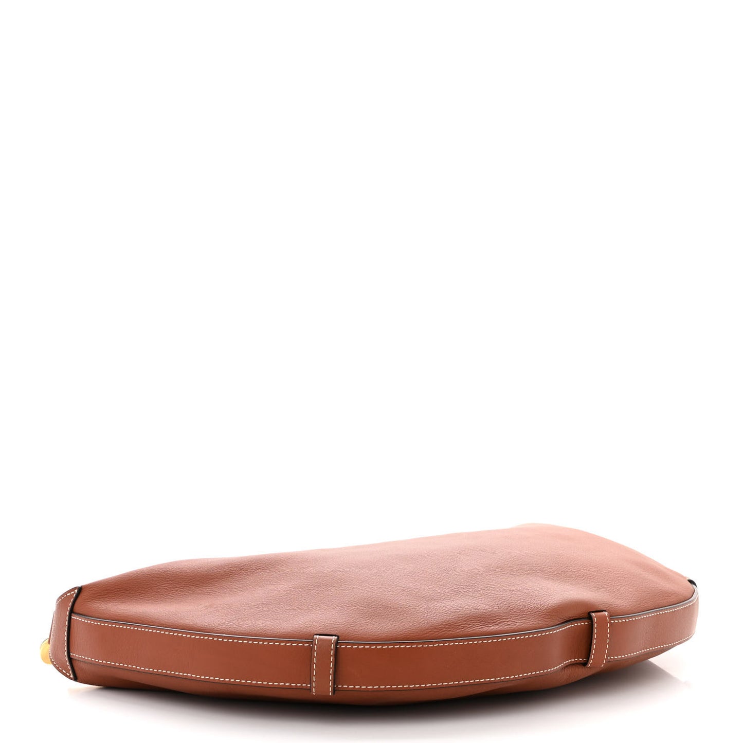 Supple Calfskin Medium Strap Leandre Shoulder Bag Brown