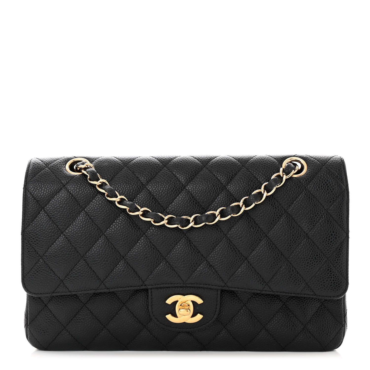 Chanel Caviar Quilted Medium Double Flap Black 1 of 11