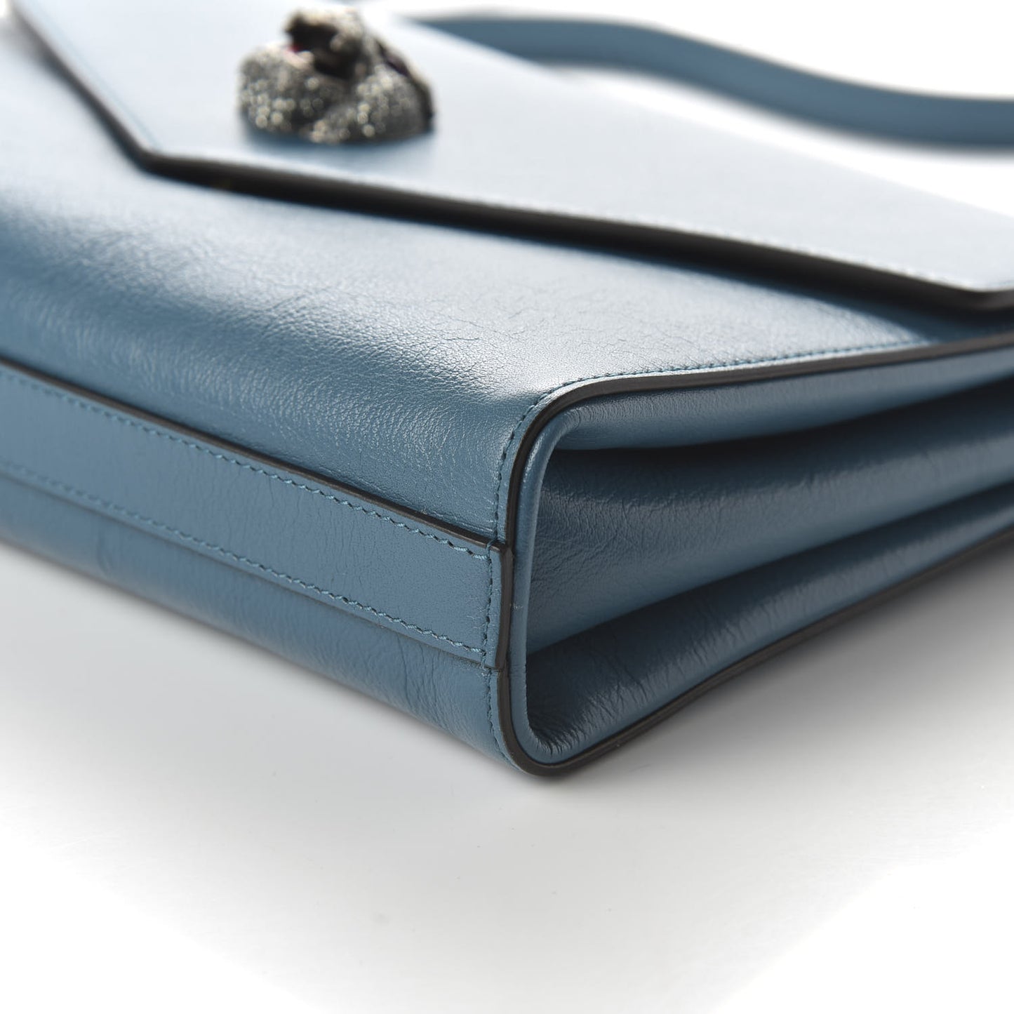 Calfskin Animalier Medium Shoulder Bag Blue