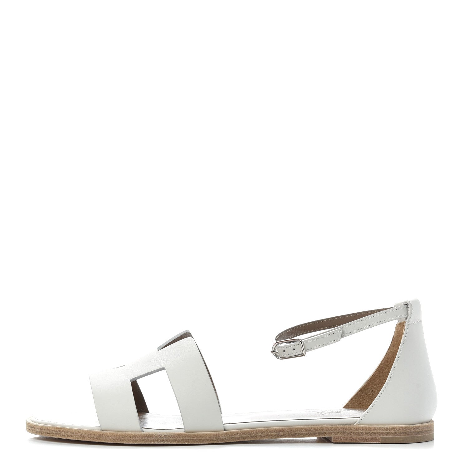 Hermes Calfskin Santorini Sandals 39 White 1 of 11