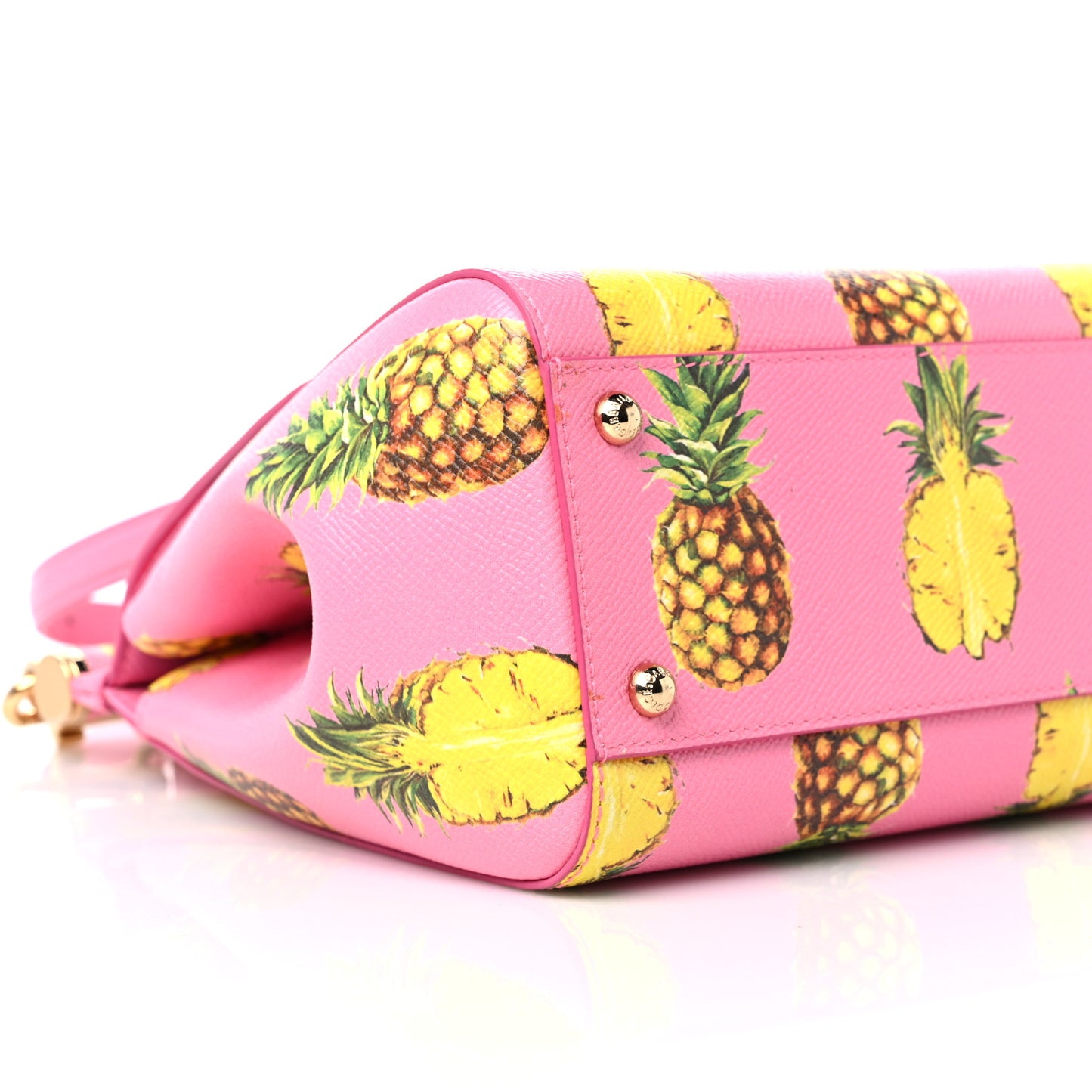 Dauphine Pineapple Print Medium Miss Sicily Satchel Rosa