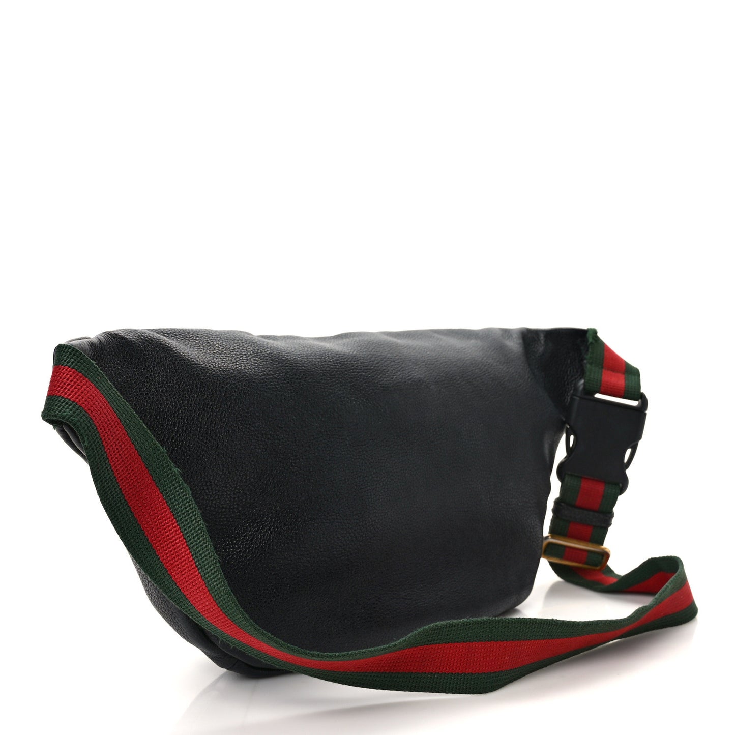 Grained Calfskin Logo Belt Bag Black