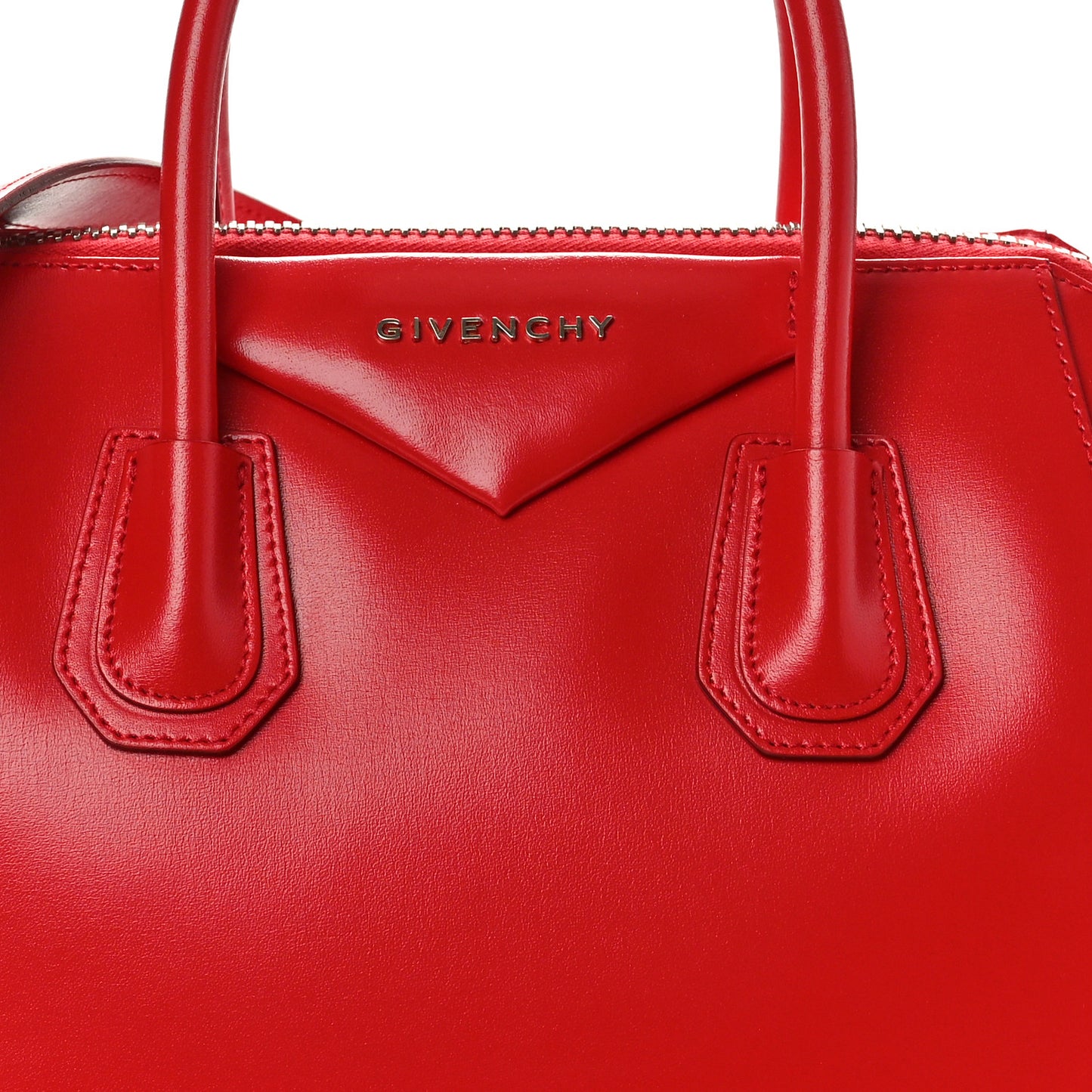 Shiny Lord Calfskin Small Antigona Red