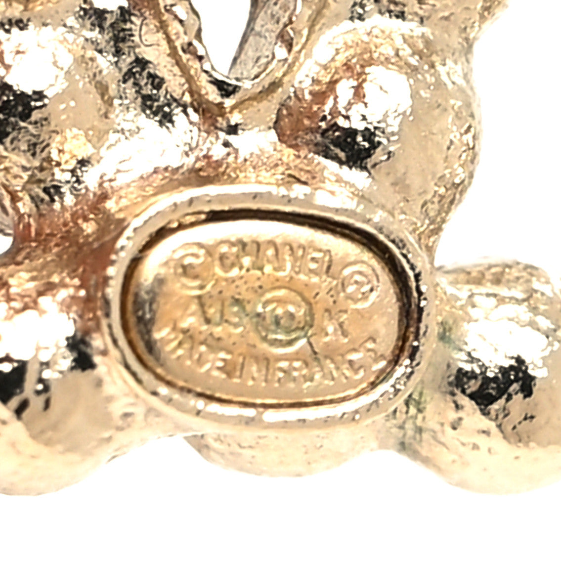 Pearl Crystal CC Earrings Gold