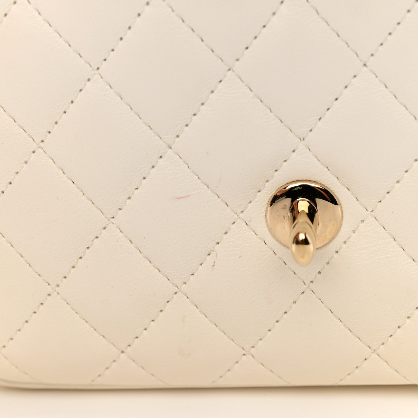 Lambskin Quilted Side Packs White Black