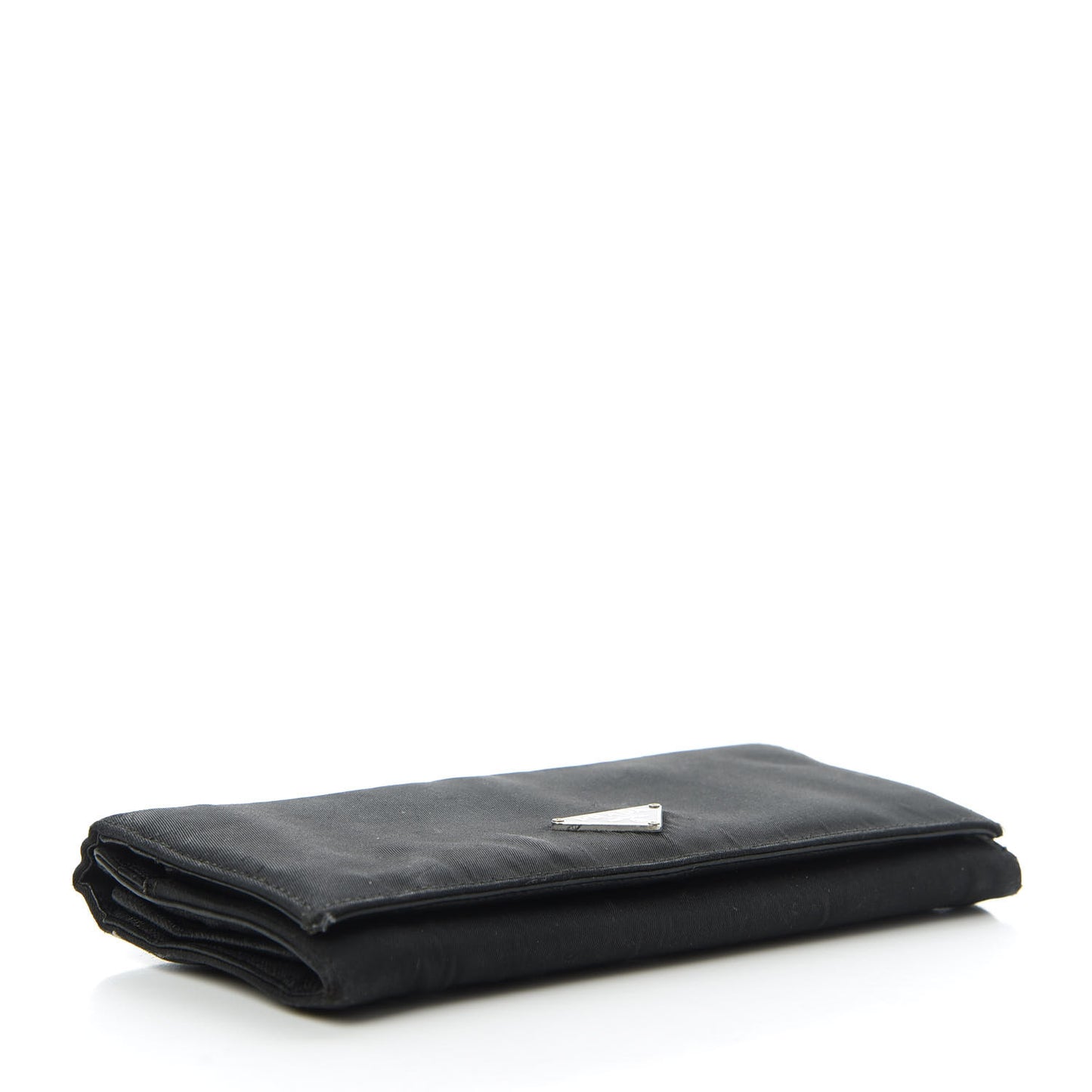 Tessuto Nylon Continental Flap Wallet Black