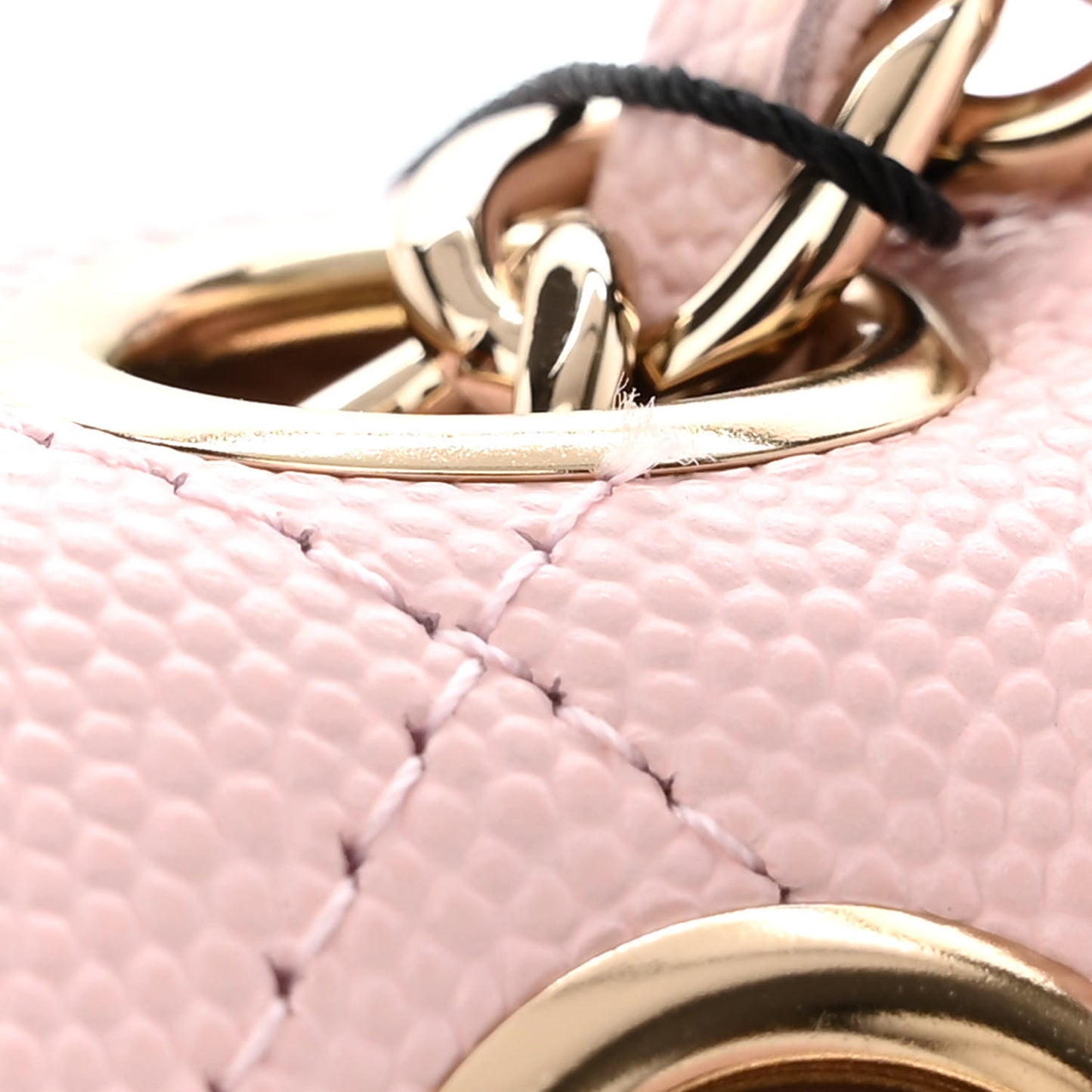 Caviar Quilted Medium Double Flap Light Pink