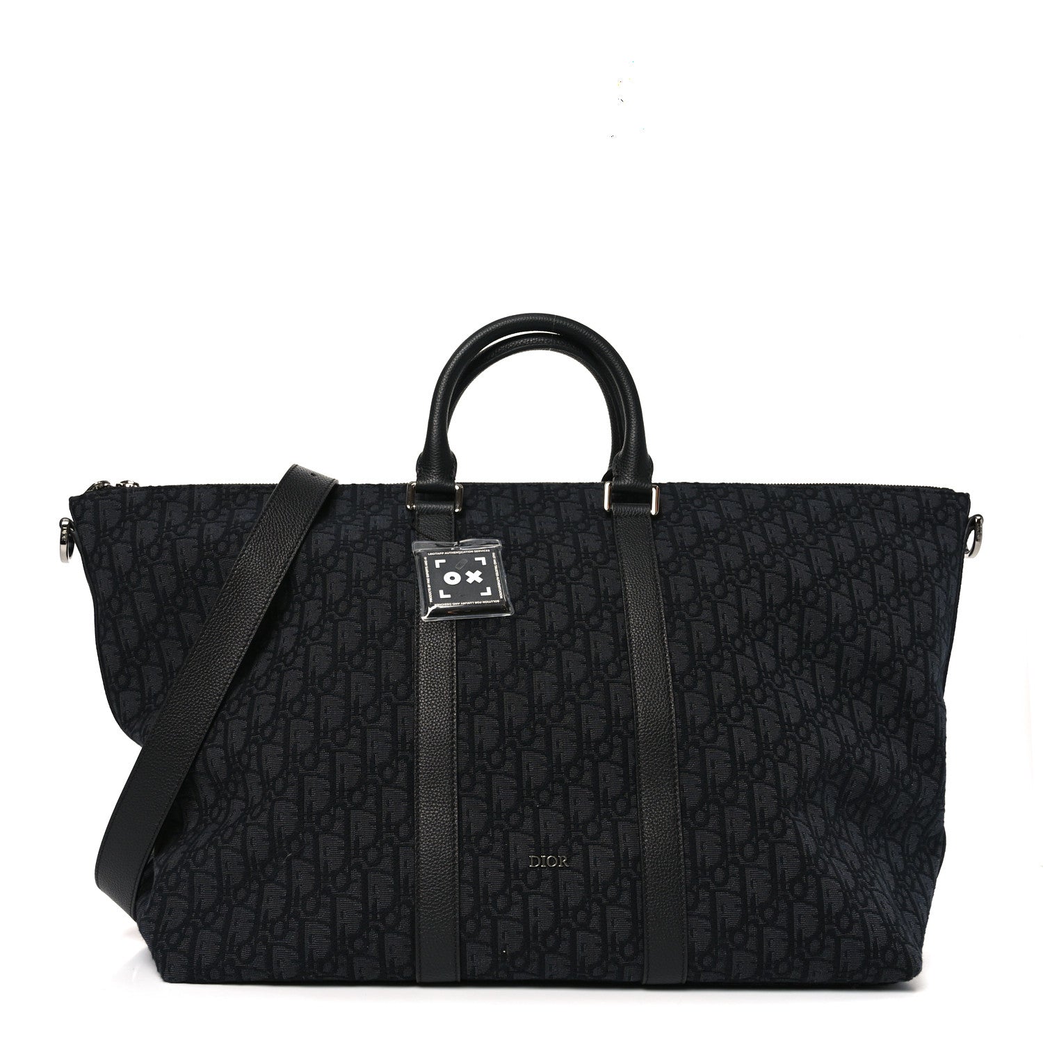 Christian Dior Maxi Oblique Jacquard Weekender 40 Black 1869017