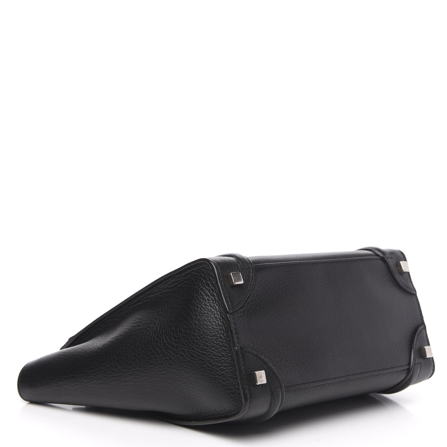Drummed Calfskin Micro Luggage Black